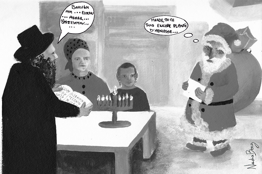 Le père noël rencontre hanukah