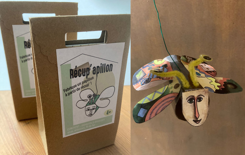 Kit de fabrication d'un papillon en récup' 7€