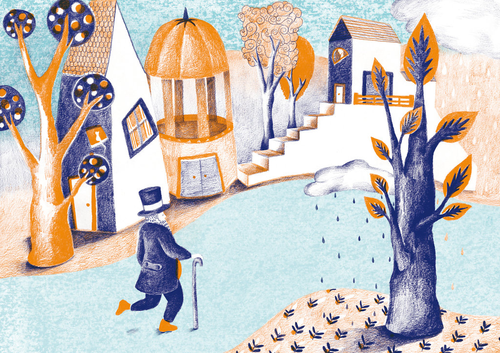 Illustration du mois d'avril du calendrier de la SCAM